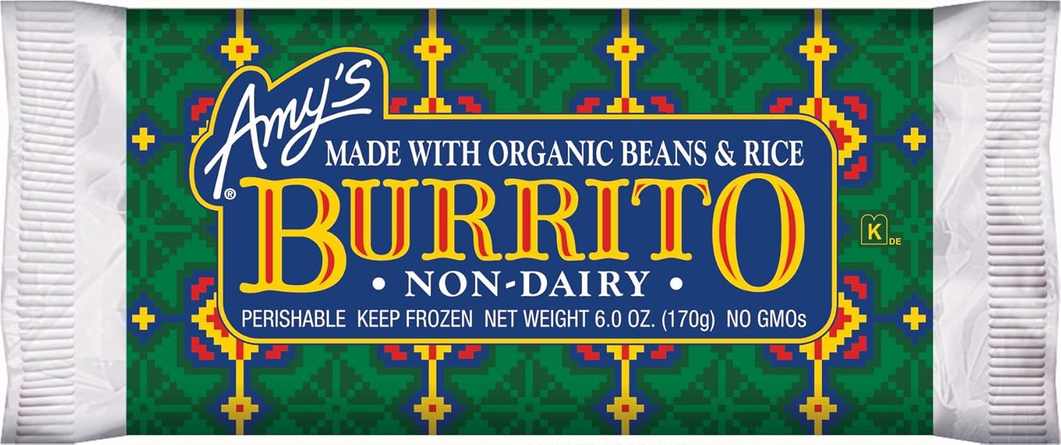 Amy's Vegan Burrito with Beans & Rice, Dairy Free Frozen