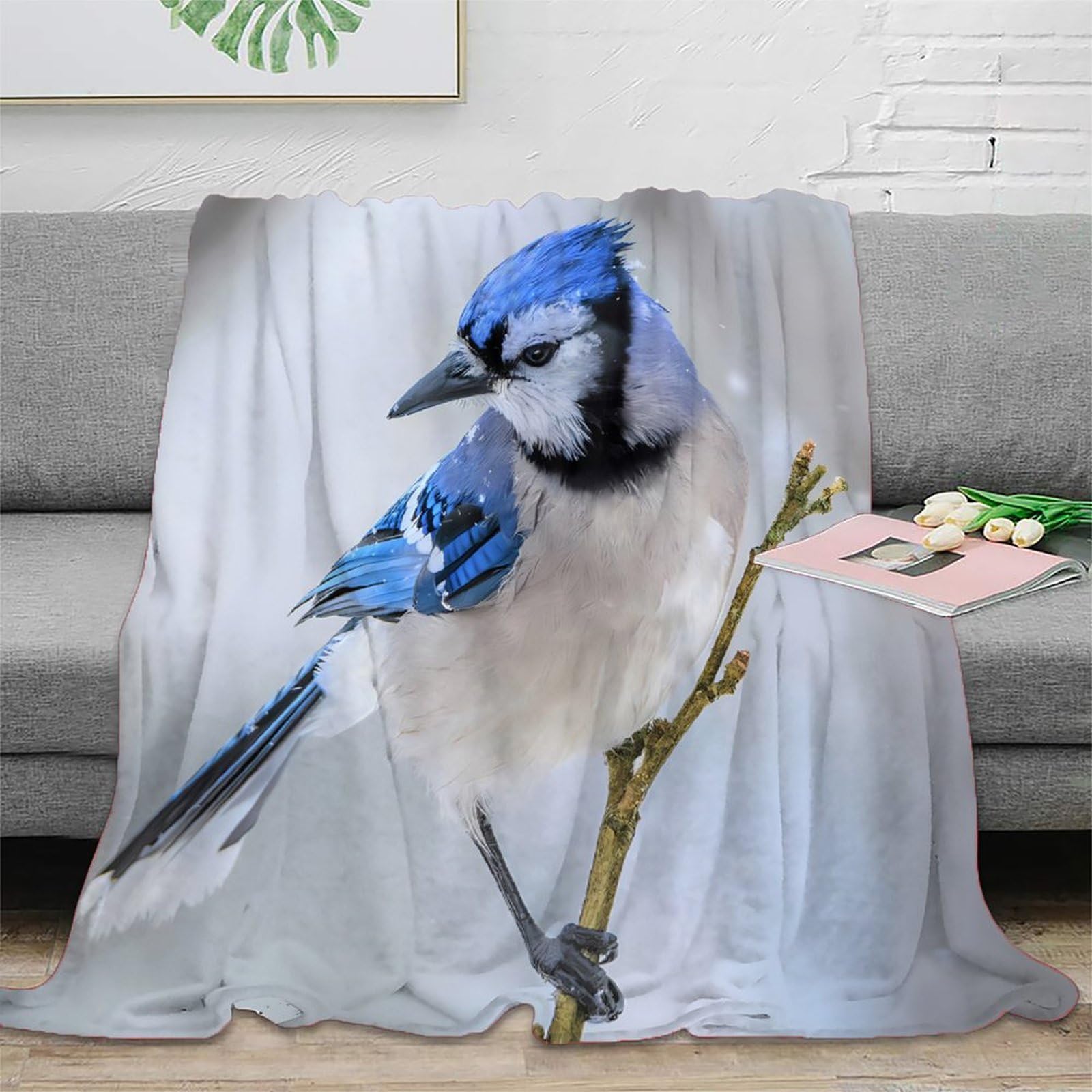 Couverture microfibre anti-froid et légère 150x200cm pour canapés usés et nuits fraîches