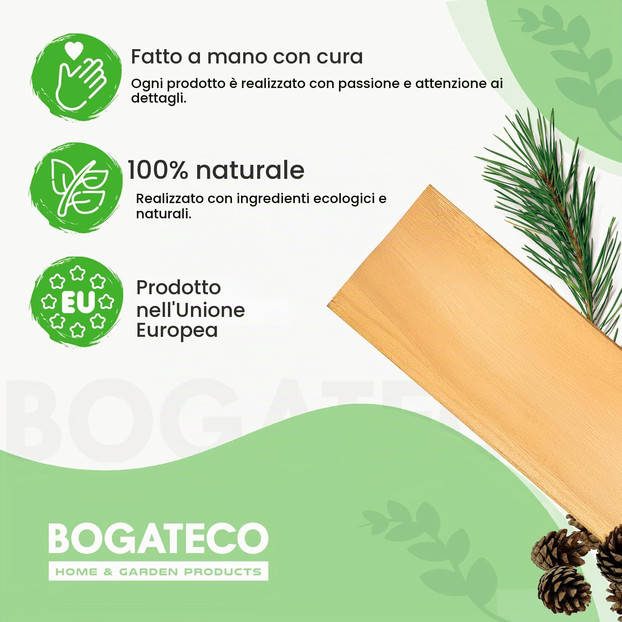 BOGATECO Fioriera per Esterni in Legno | 38 x 38 cm | Marrone | Perfetto per Giardino Terrazza Balcone | Scatola Quadrata | Costruzione e Impregnato Robusta | Arriva Assemblato | con Agro-Tessile