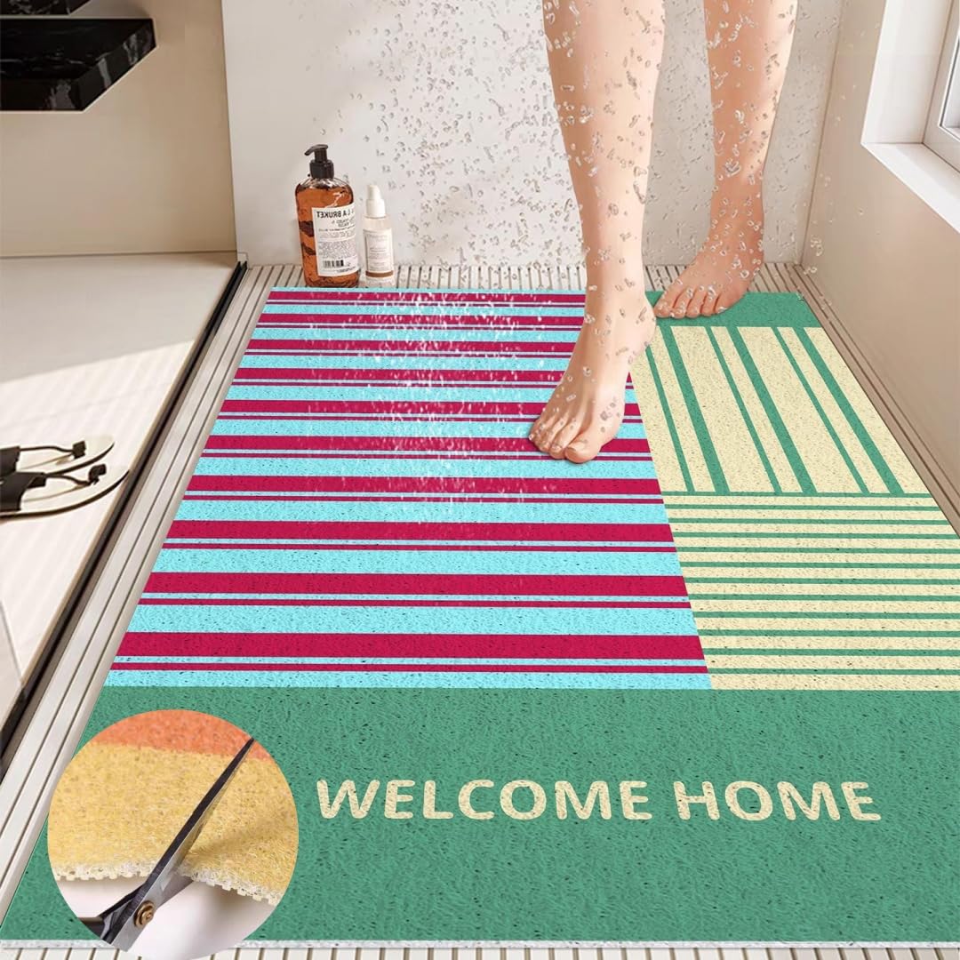 Alfombrilla de baño de PVC tipo lufa Dopamine con base de goma antideslizante 50x80cm