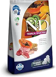 N&D Tropical para Cães Filhotes de Raças Médias e Grandes Sabor Cordeiro, Cereais e Frutas Tropicais 12Kg