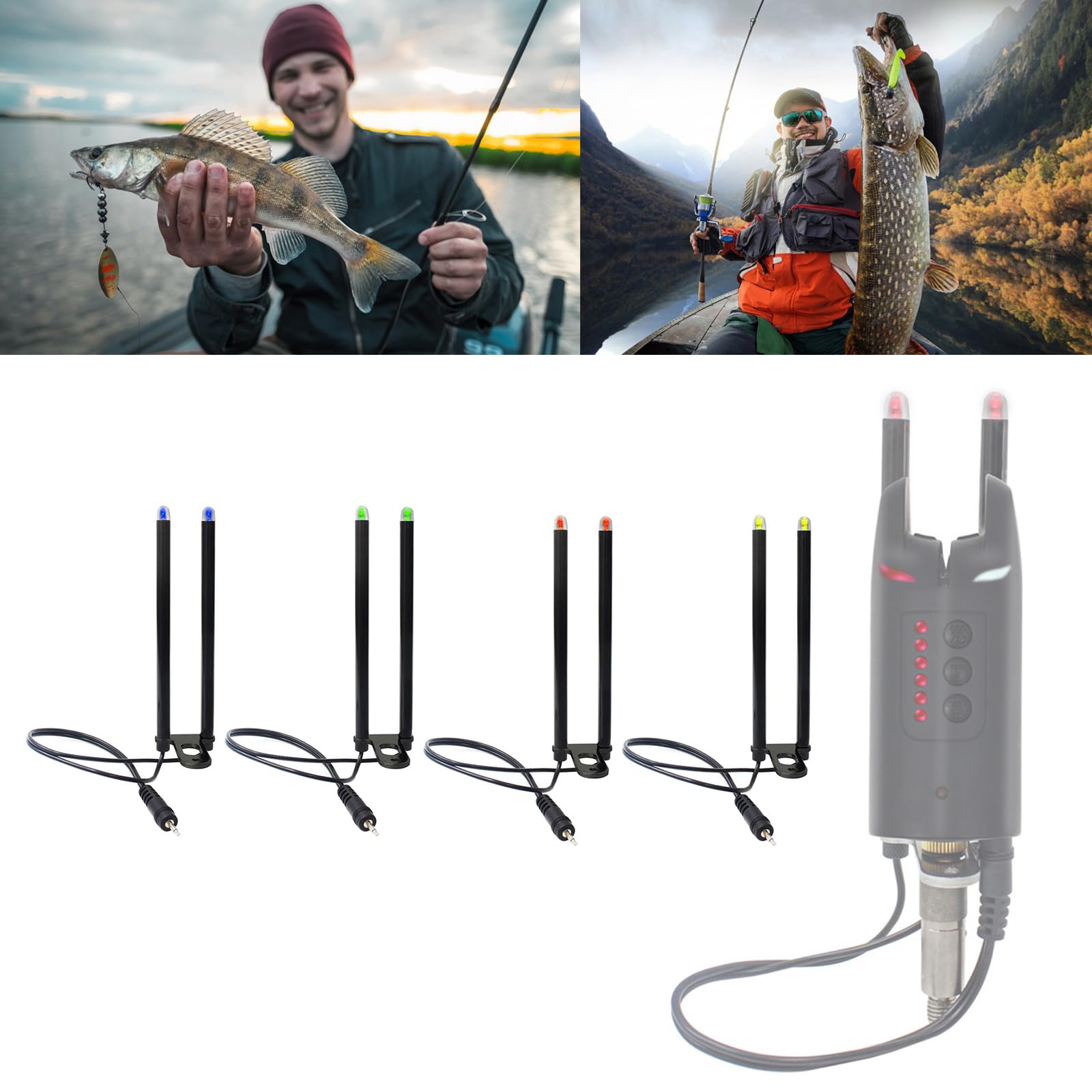Kangnice Fishing Windproof Stick Alarm Gear Snag Bites Rod Fishing Windproof Stick Aluminium Alloys Snag Rod Ear for Bites Alarm