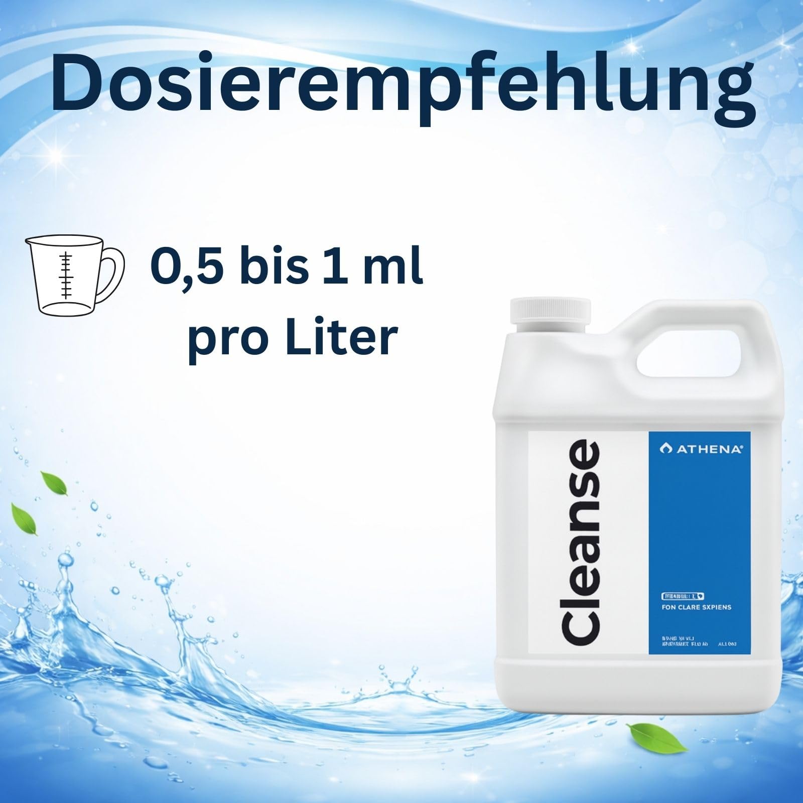 Weedness Athena Cleanse 3,78 Liter - Dünger Reinigungsmittel Wurzeln Pflanzen Grow Anbau Indoor Tomaten Rasen Orchideen