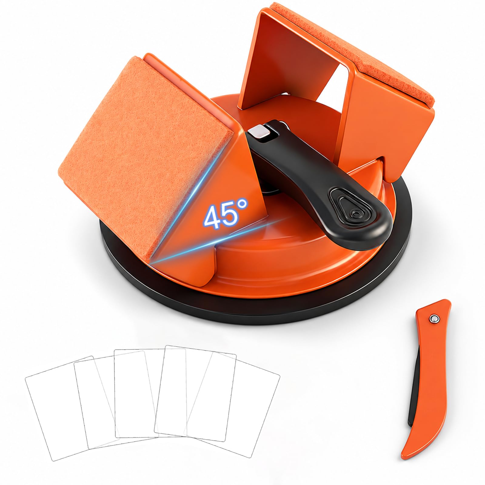 Noafocks Women's Orange 45° Angled Striking Surface Floor Gap Fixer Tool | Enhanced Suction Cup