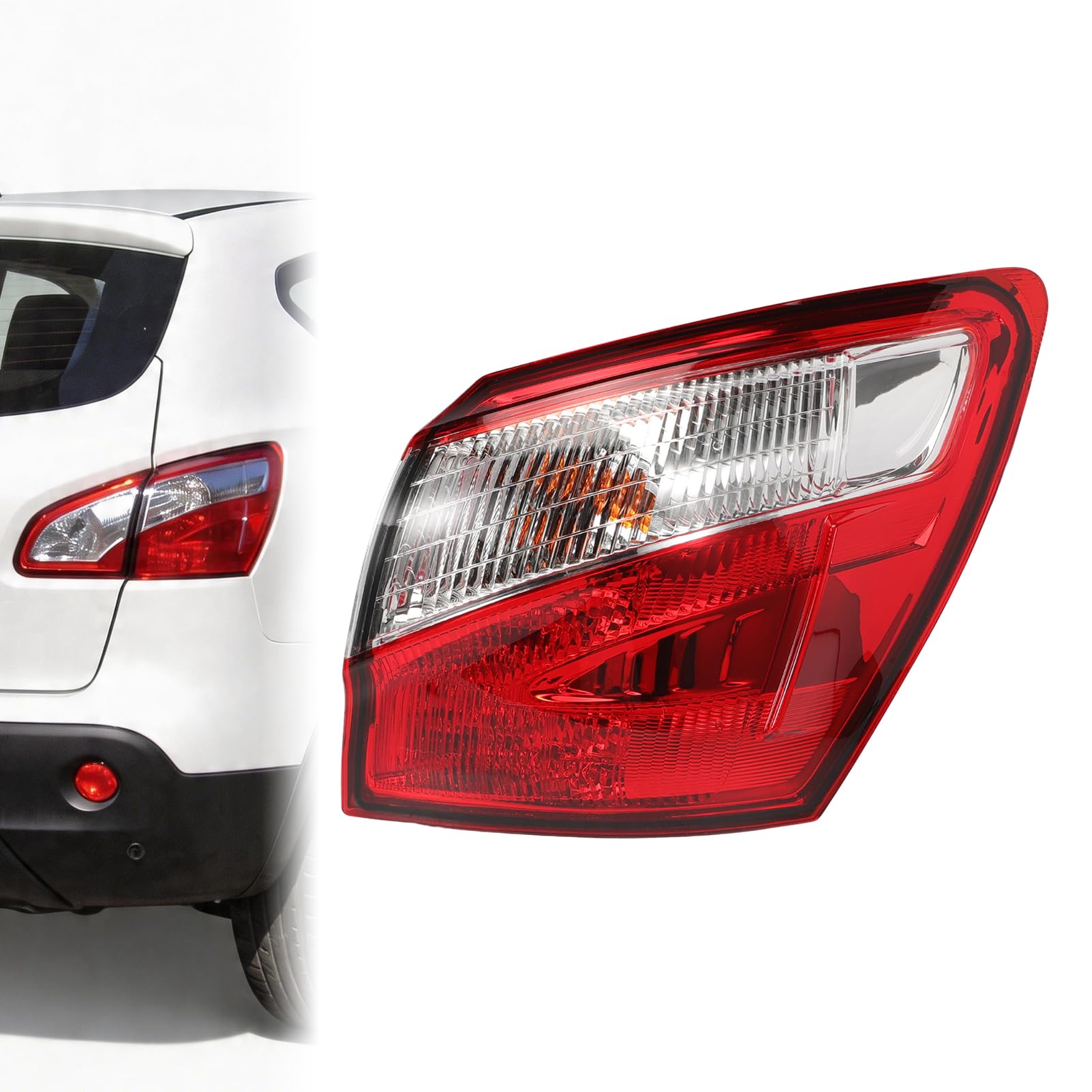 Fanale posteriore Destro per Qashqai J10 SUV 2010-2014 Gruppo Fanali Posteriore per Qashqai 5 e 7 posti Luci Posteriore 26555BR00A ULT115003 Gruppo Faro Posteriore