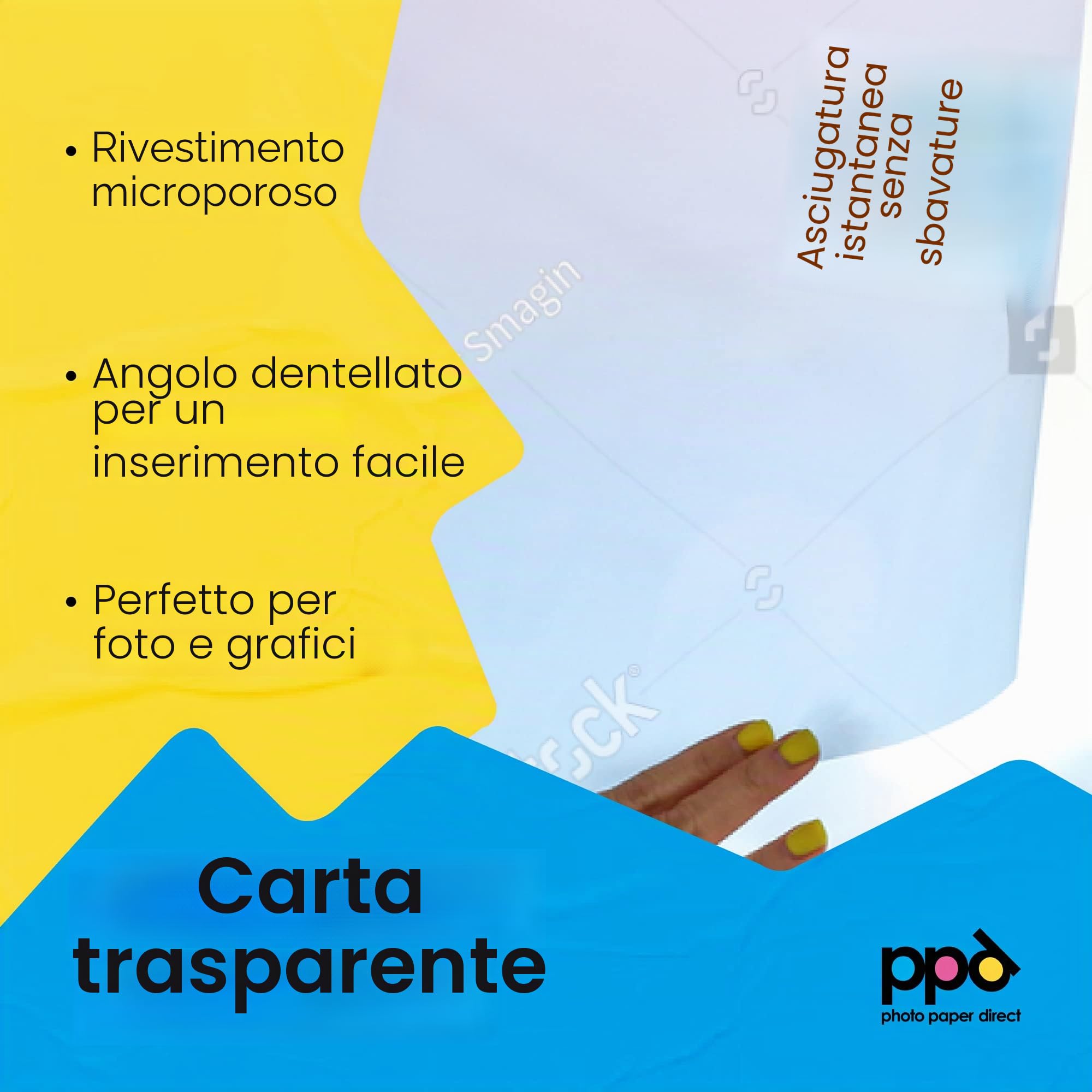 PPD A4 50 Fogli Trasparenti Per Stampanti Inkjet - Per Lavagne Luminose - PPD-34-50