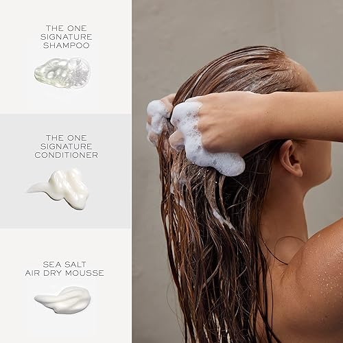 Miniatura 6 de Kristin Ess Hair The One Signature Set  Champú sin sulfato ligeramente aclarante, acondicionador hidratante + textura de sal marina al aire seco
