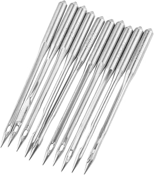 10Pcs Industrial and Domestic Overlock Sewing Machine Needles for JUKI Brother Pegasus Sewing Needles,Size #18