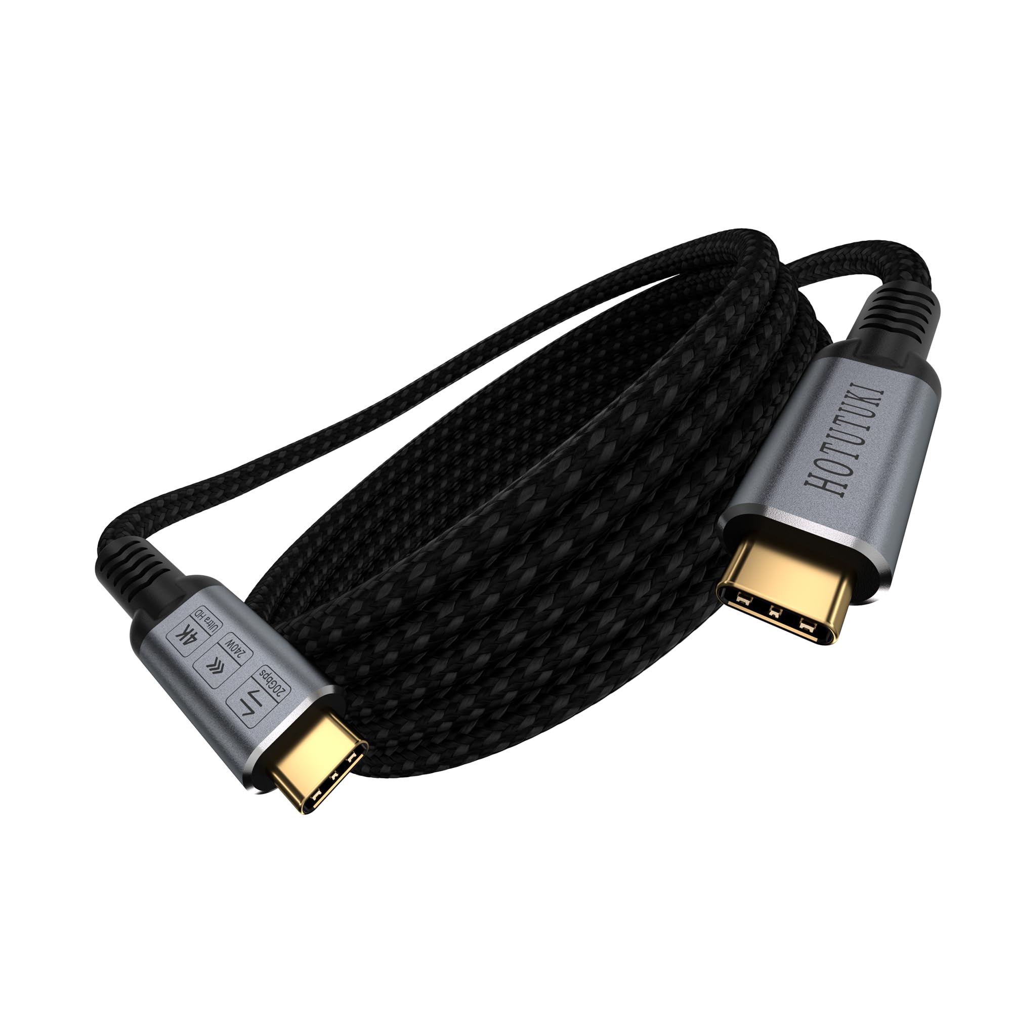 HOTUTUKI usb c datenkabel 3meter Kompatibel mit Thunderbolt 4/3,USB C 3.2 Gen2 x 2 high speed 20Gbps 240W 20V/5A,5K@60Hz 4K@120Hz,typ c auf type c Video Kable für VR,USB C Monitor,SSD