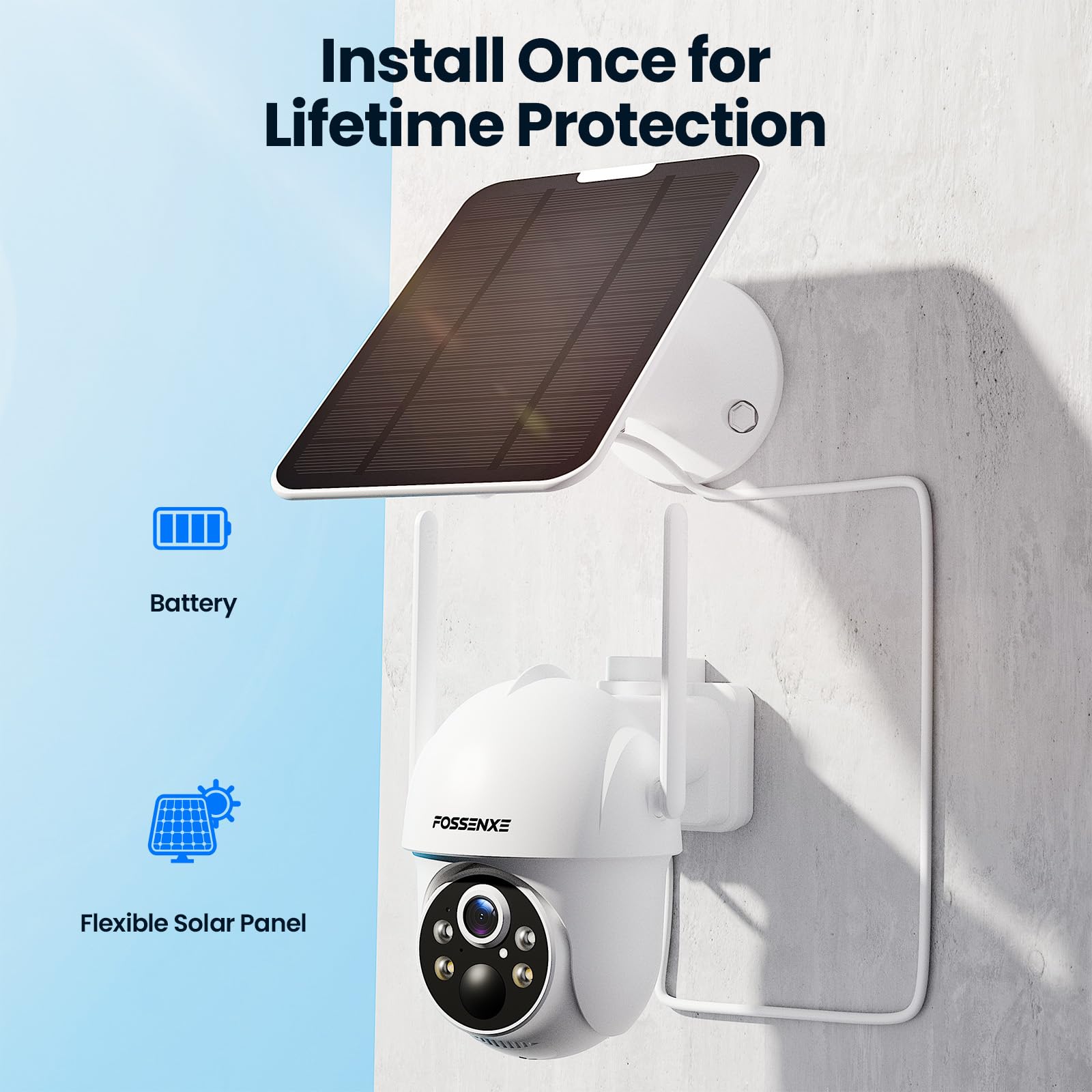 2K Solar Security Cameras Outdoor Wireless - Dettaglio