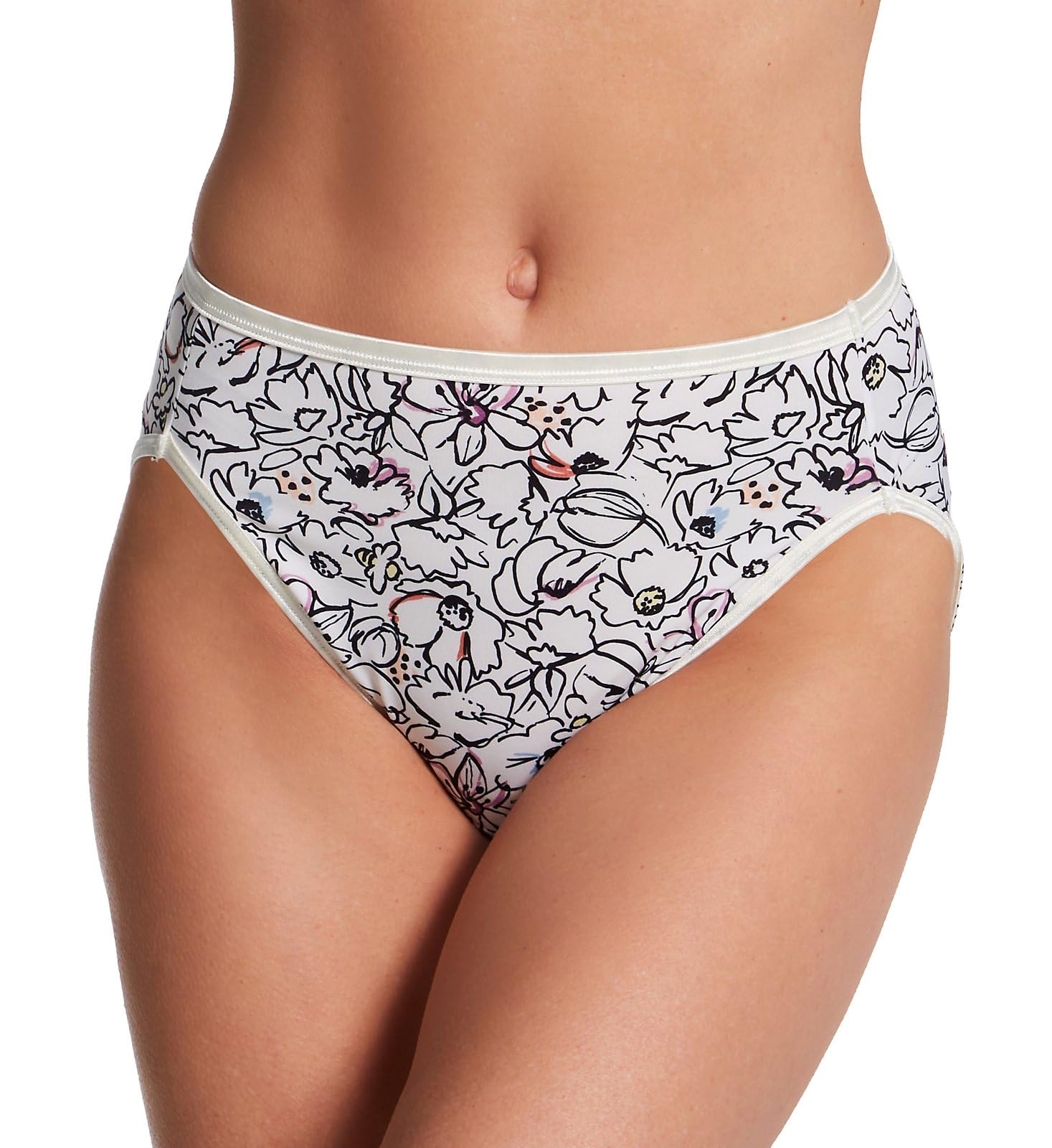 Vanity Fair Womens Illumination Hi-Cut Brief Panty 13108 Bee Well Print 6