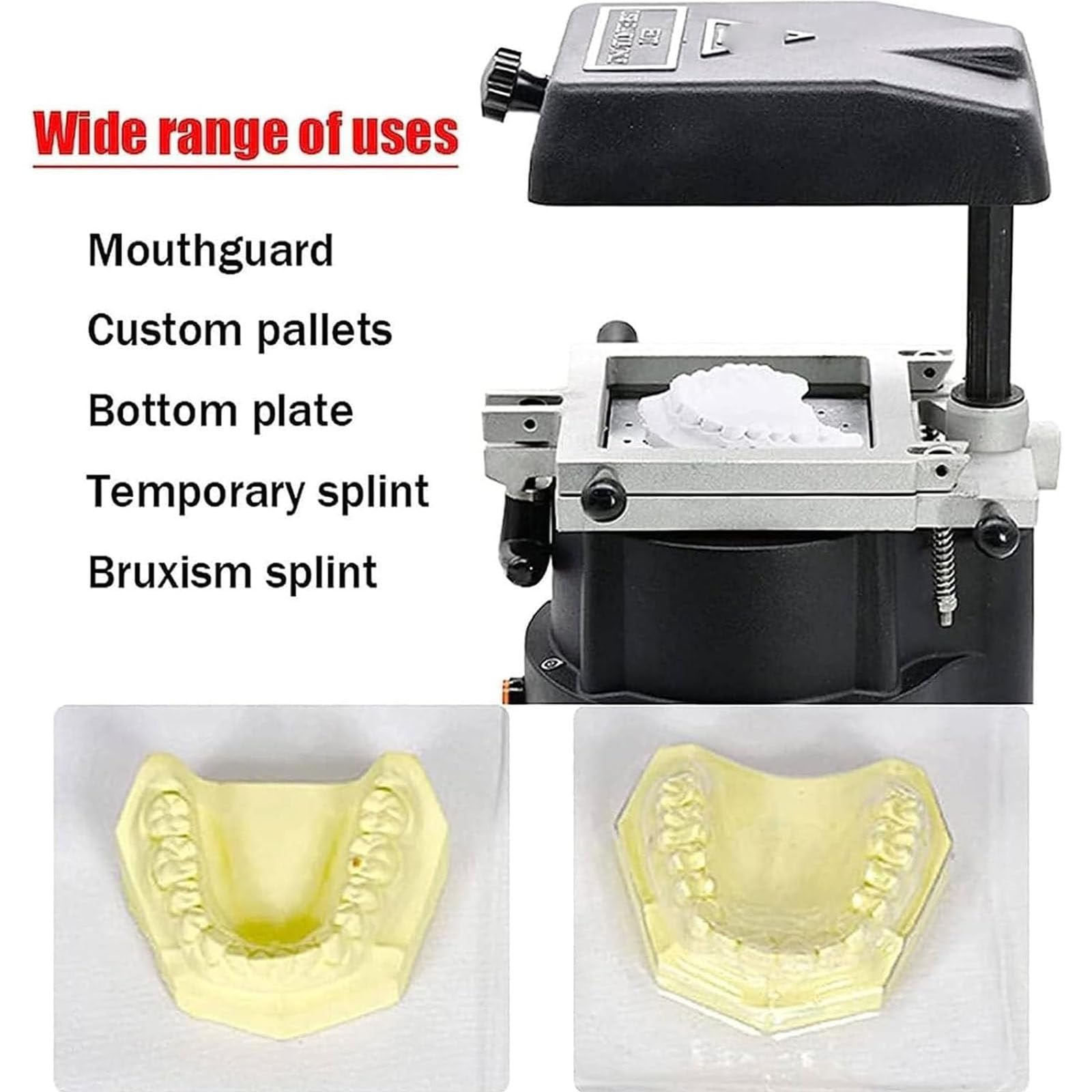 Dental Vacuum Formmaschine, 1200W Thermoforming Equipment for Orthodontic Lab and Dental Hospital Use