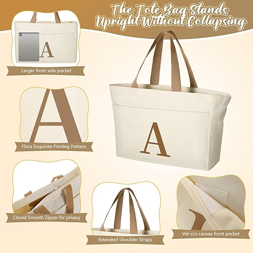 Miniatura 3 de Regalos para amigas para mujeres, bolsas de mano iniciales con bolsa de cosméticos, regalos personalizados de cumpleaños, Navidad, agradecimiento a