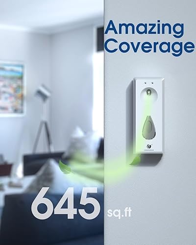 Miniatura 2 de Dispensador automático de ambientador, dispensador de fragancia de aerosol LCD montado en la pared, compatible con latas de repuesto de aerosol de