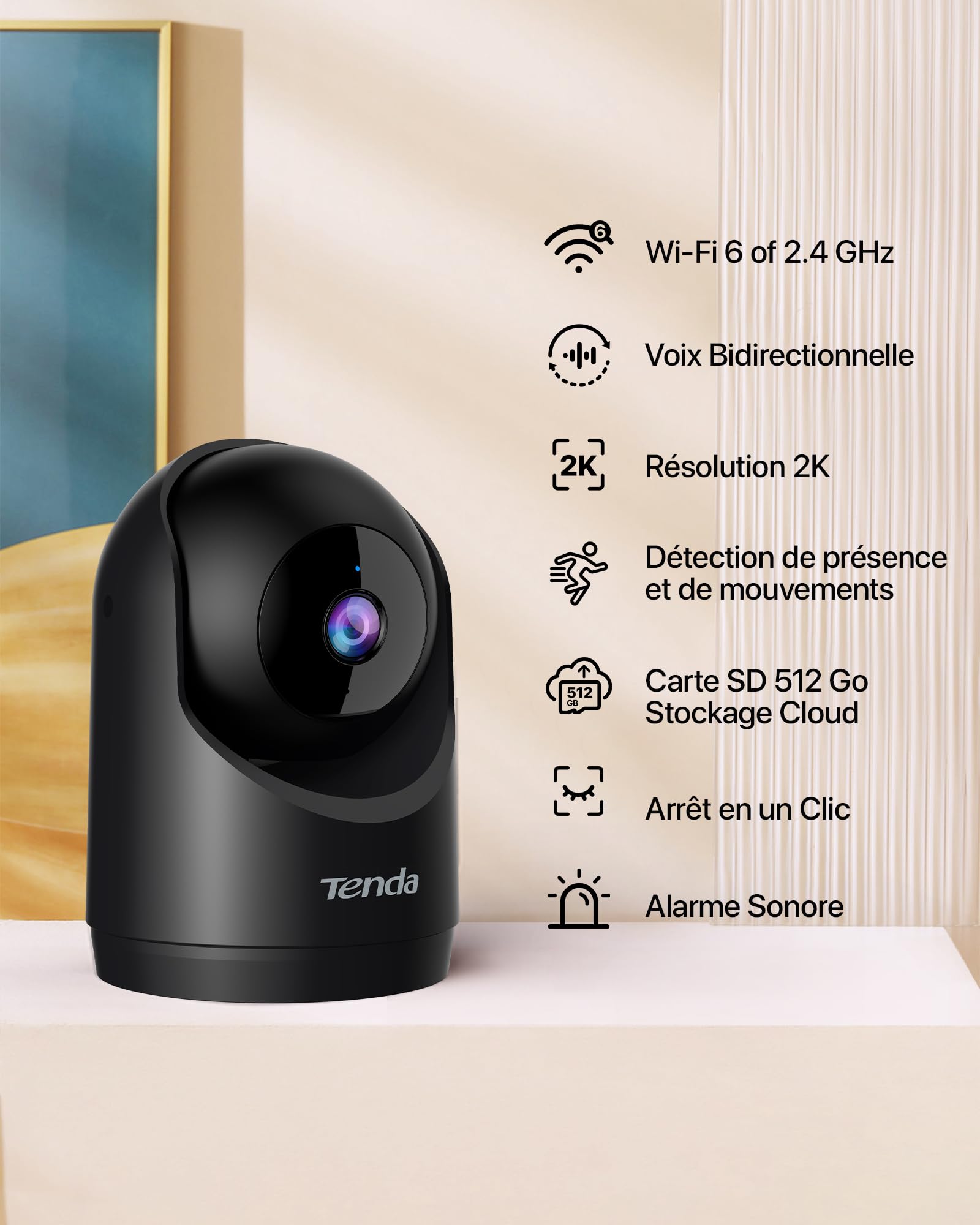 Tenda 2K Telecamera Sicurezza Interno — immagine 2 di 15