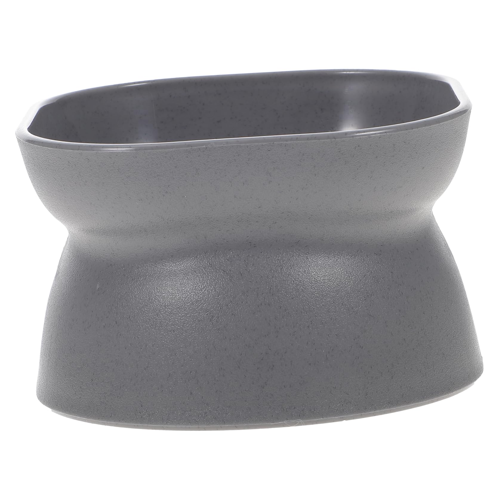 HEMOTON Oblique Mouth Cat Bowl Feeding Dish for Cats Holds Water Food Material Pet Supplies Dark Gray