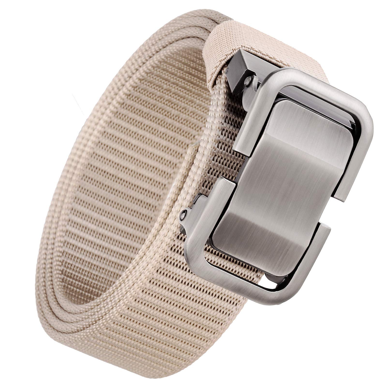 Sportmusies Men’s Ratchet Belt, Nylon Webbing Tactical Belt with Automatic Sliding Buckle