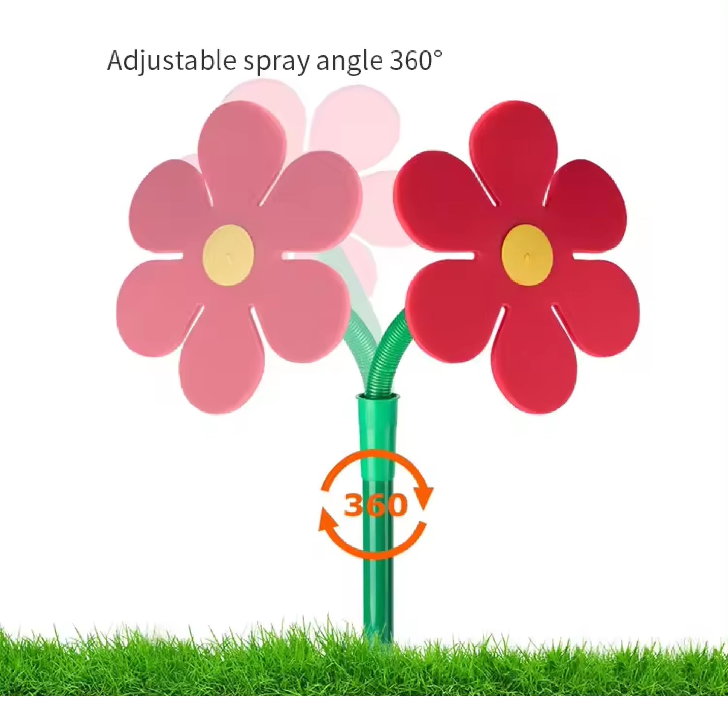 Neustanlo | Rasensprinkler Tanzende Blume | Farbe: Gelb | Bewässerung Sprenger beweglich | der ideale Spaß für den Garten