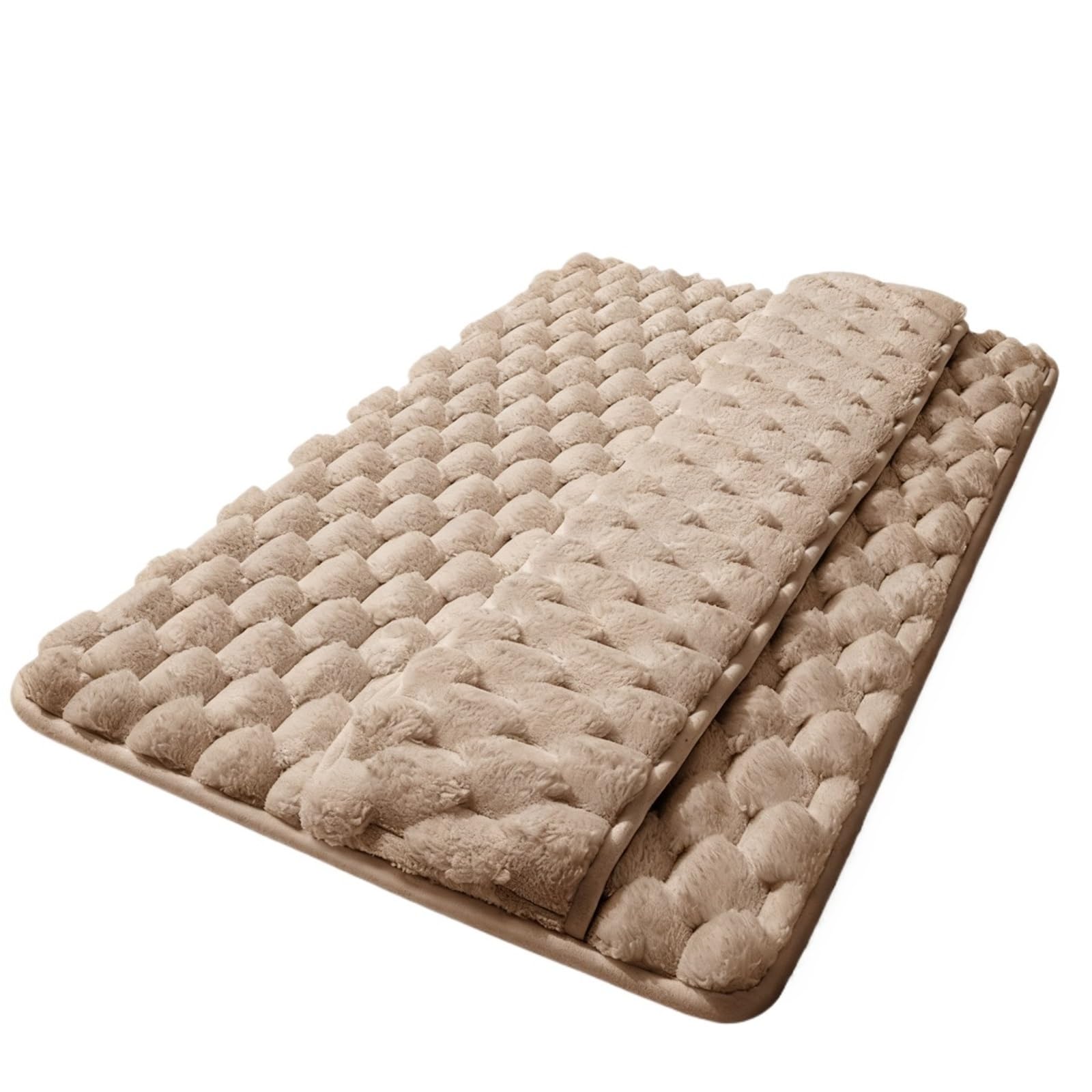 Tapis de bain en mousse à mémoire de forme - Tapis de bain absorbant avec dos antidérapant, lavable en machine (Dark Khaki, 60 x 90 cm)