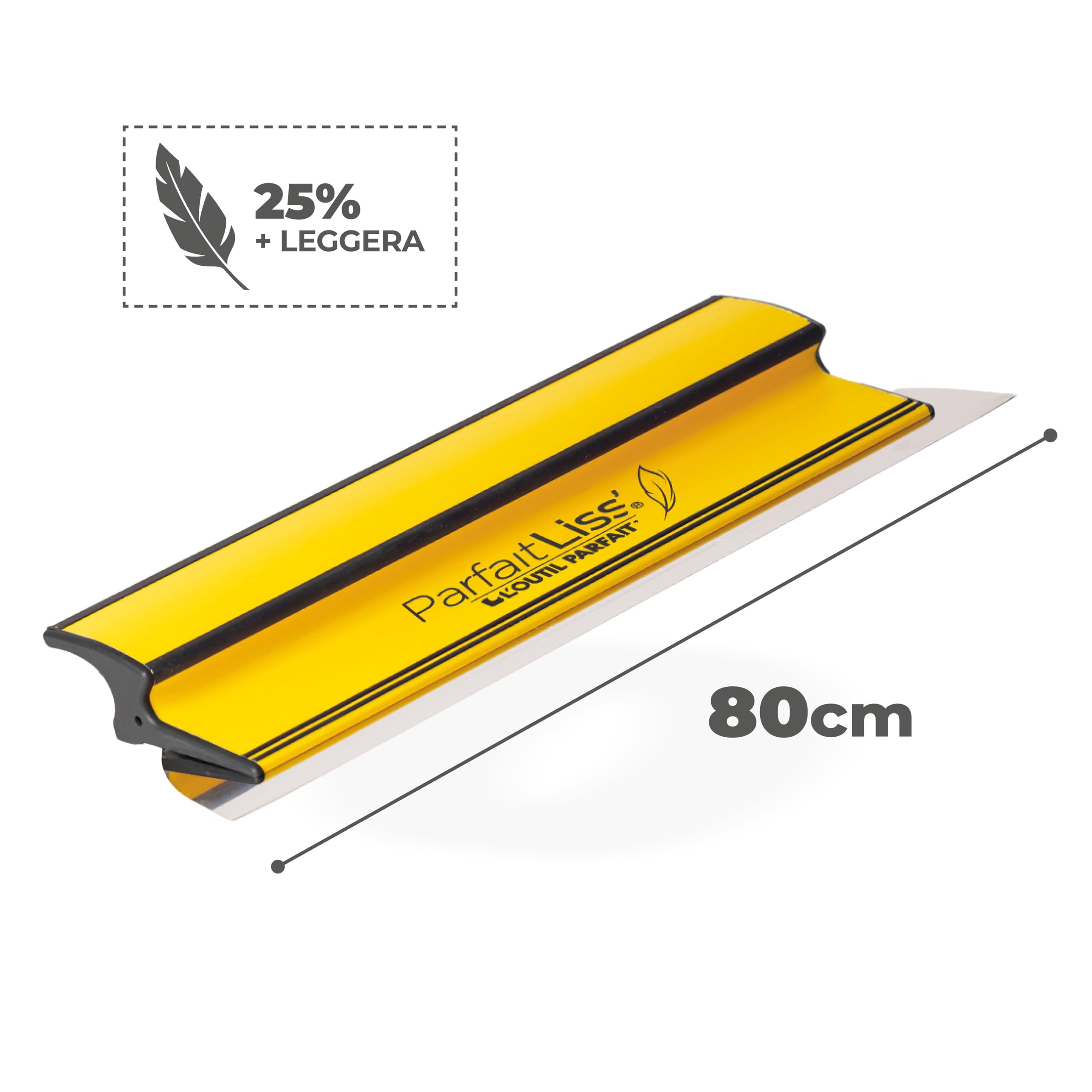 Boldrini Espátula original Parfait Liss Light, nuevo modelo aligerado. Para masilla y afeitado, 80 cm