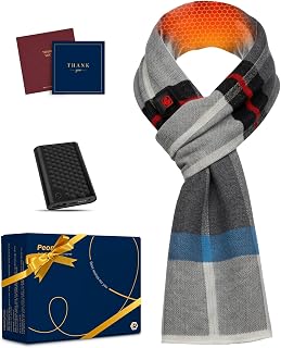 Heated Scarf Gift for Men Intelligent Rechargeable 6000mAh Battery Packs Winter Gifts