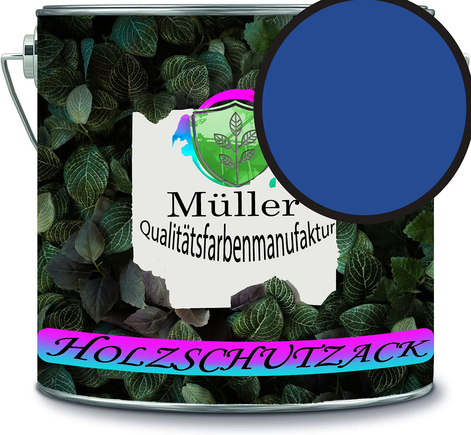 Peinture pour bois contre le pourrissement lié aux intempéries couleur bleu de circulation Müller