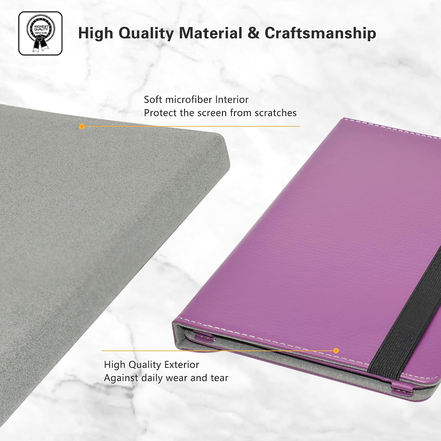 LiuShan Compatible with Digiland 1050/OXTAB Tab 10 Rotation Case, 360 Rotatable PU Cover for 10.1" Tablet (Purple, Not Fit Other Tablet) image 5