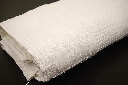 Miniatura 2 de Twom Sales - Toalla de baño de lujo turca (100% algodón egipcio, suave, absorbe en última instancia (27" W x 50" L), color blanco