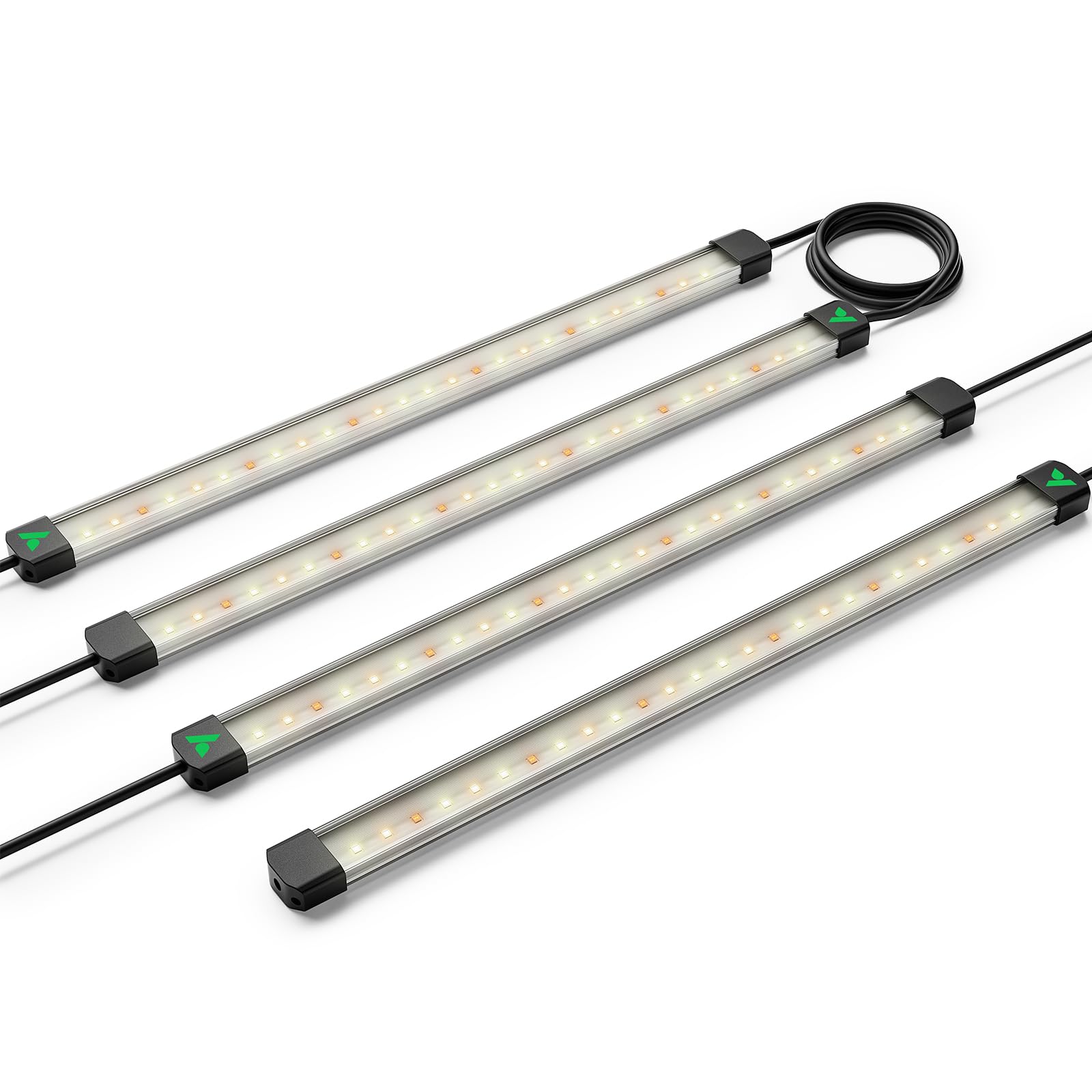 VIVOSUN Lumaray Lampe de Culture LED 40cm, Set de 4, Éclairage Latéral à Spectre Complet (60% Lumière Rouge) pour +25% Rendement, pour Serres de Culture, Fixation Magnétique, Compatible SGS