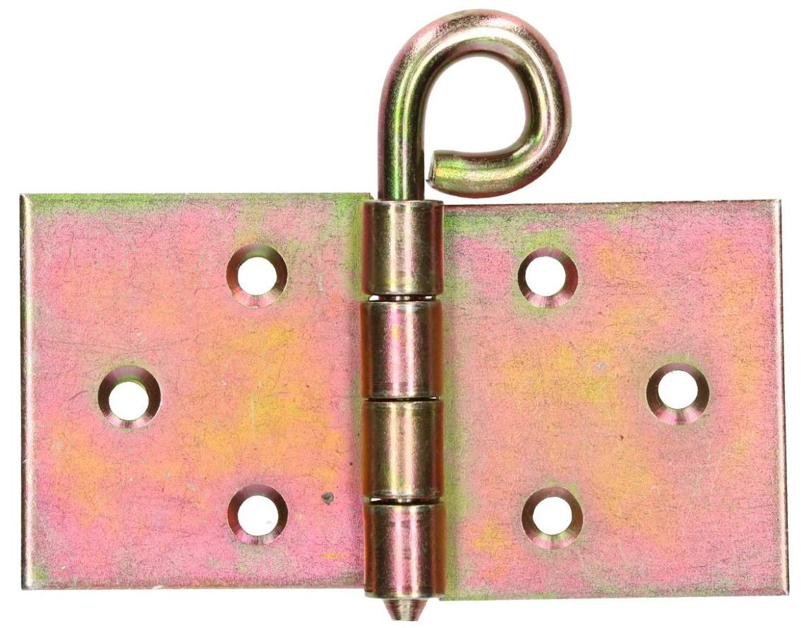 KOTARBAU Kulissenscharniere 50 x 100 x 2 mm Gerollt Tischband Gelb Verzinkt Tischbänder Scharniere mit losem Knopfstift Für Theater Ringstift Türband (25)
