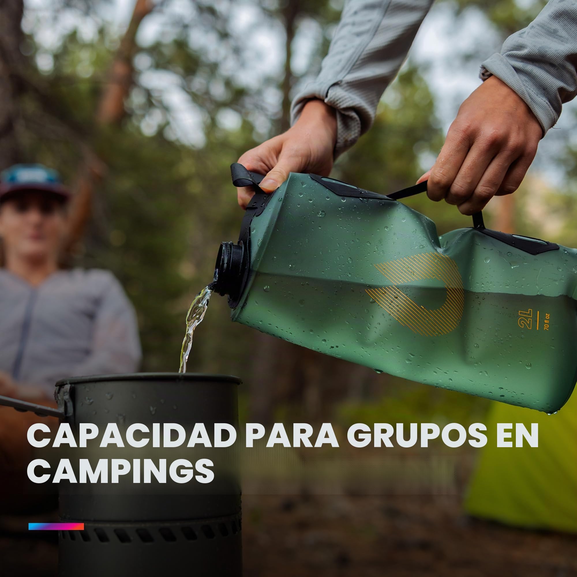 HydraPak Seeker - Bolsa Plegable de Almacenamiento de Agua, sin BPA ni PVC, para Campamento