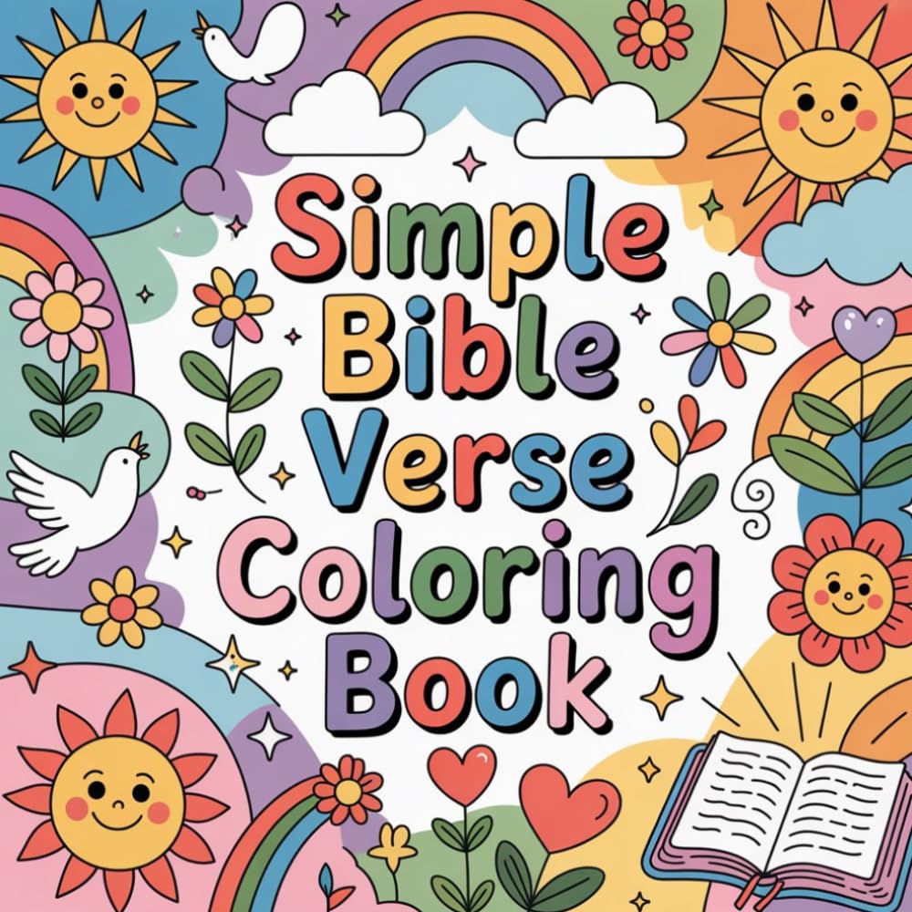 Simple Bible Verse Coloring book: scripture color book for women stress relief easy bold, christian quotes coloring book for adults relaxation simple, ... spiritual quotes coloring book for kids