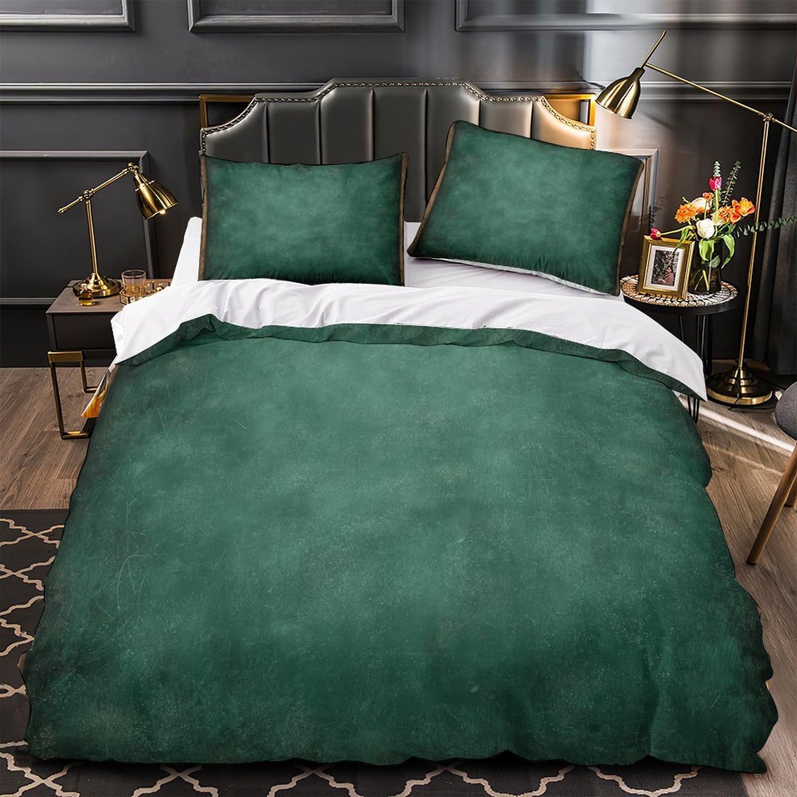 Parure de lit 140x200 cm imprimé tableau noir vintage en microfibre pour adolescents