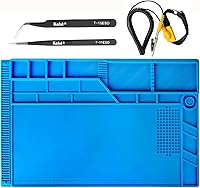 Vista 11 de Kaisi S-130 - Alfombrilla de reparación de silicona aislante para soldadura, resistente al calor, alfombrilla de trabajo de silicona 932°F con regla