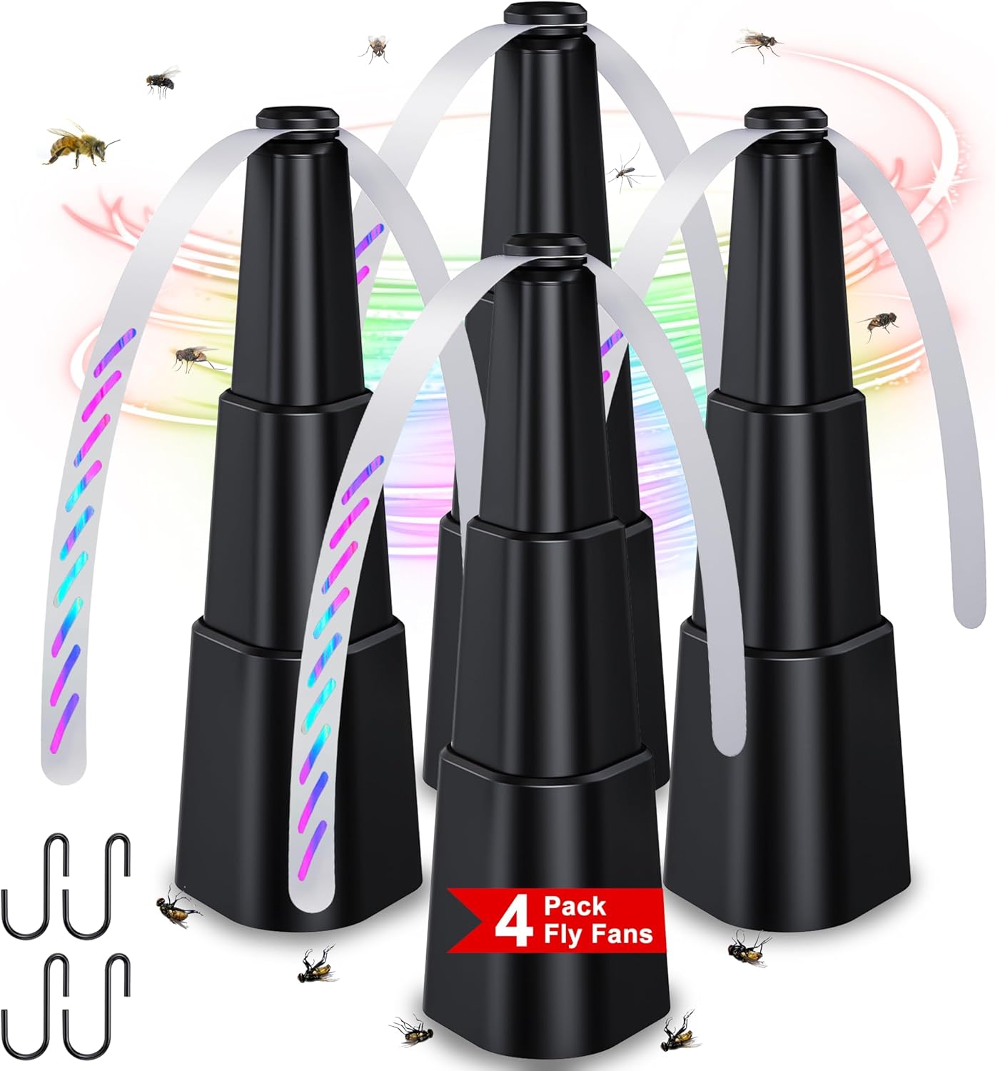 Fly Fans for Tables Outdoor, Indoor Retractable Keep Flies