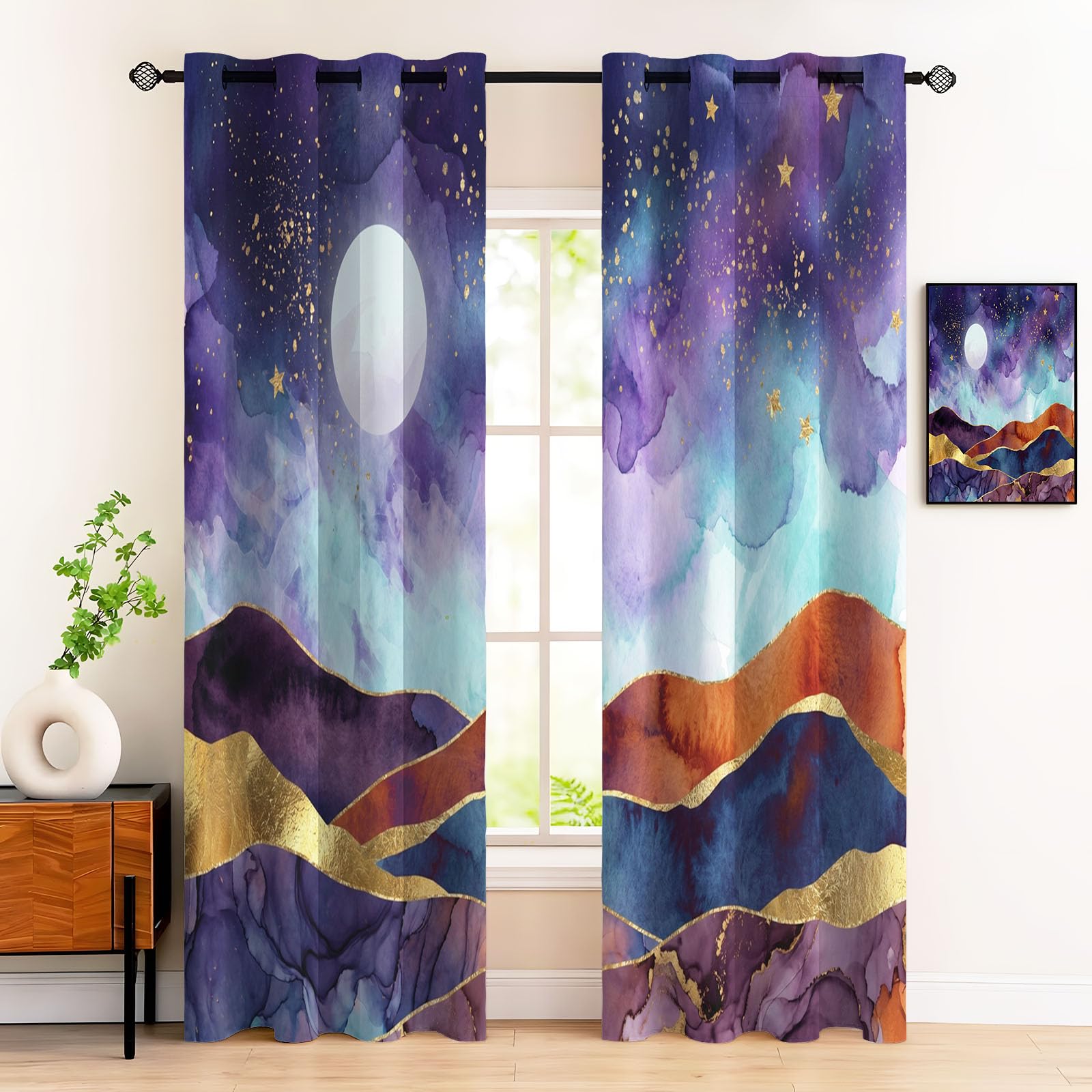 Rideaux thermiques à oeillets pour chambre contre le froid et le jour
