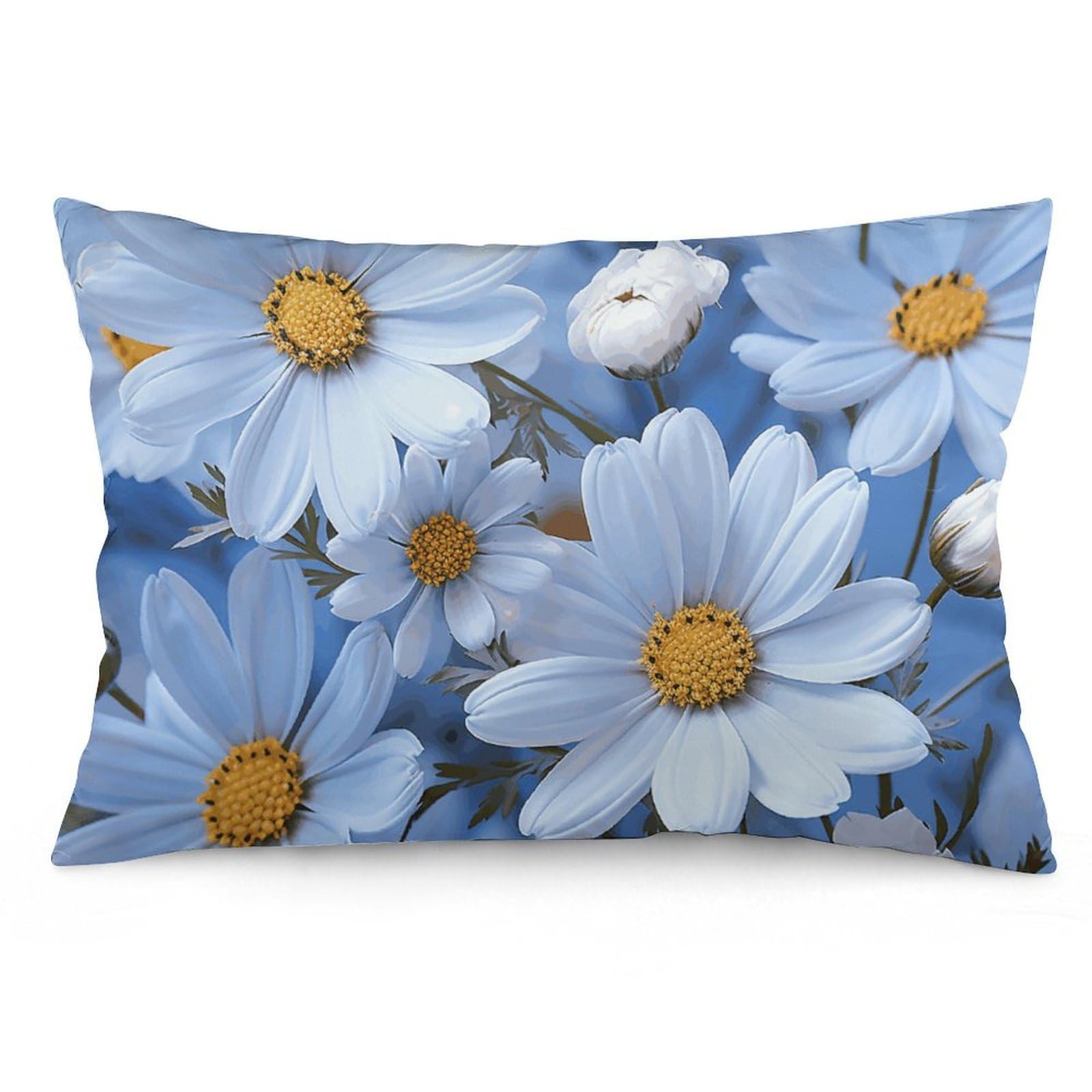 NTVOWPZO 2 Pack Decoration Throw Pillow Covers 20"x30" Pillowcases Covers Daisy Blue Pillowcases Modern Farmhouse Home Decor Sofa Cushions Covers for Couch Bed Living Room