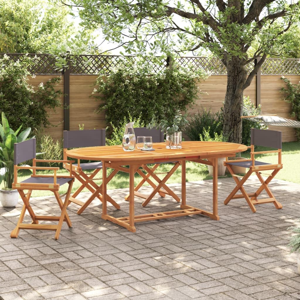 Chaises de jardin pliables en acacia pour savourer vos repas sur la terrasse ou le balcon