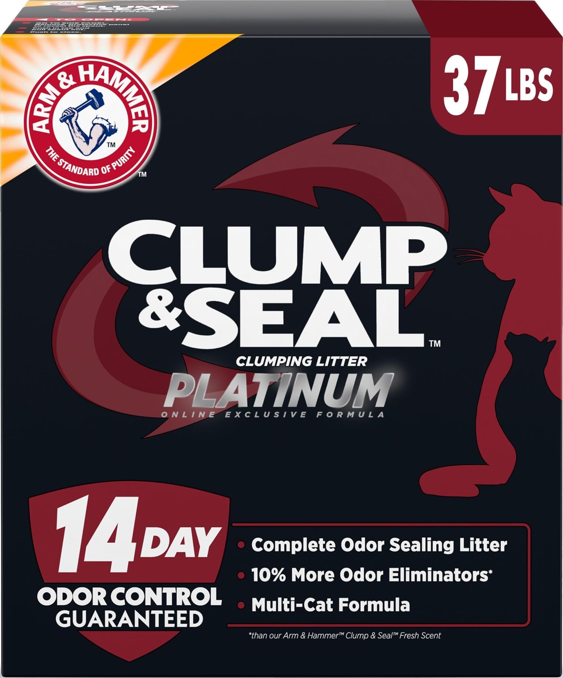 Arm and Hammer Clump and Seal Platinum Clumping Cat Litter 37 lb