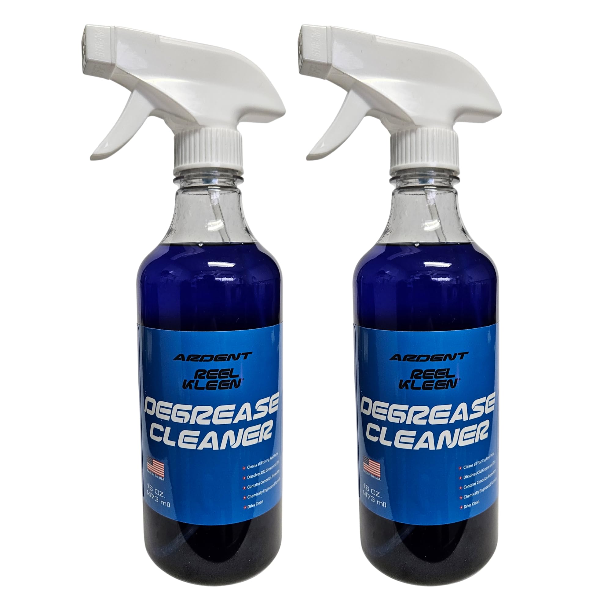 Ardent Reel Kleen Degrease Cleaner 2-Pack, 16oz Each - Fishing Reel Maintenance, Cleaning Solution, Lubricant, Rust Preventer