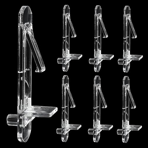 Miniatura 8 de 20 pasadores de plástico con bloqueo para estantes de 0.311 in, 34 pulgadas de plástico transparente para estante de bloqueo para orificio de