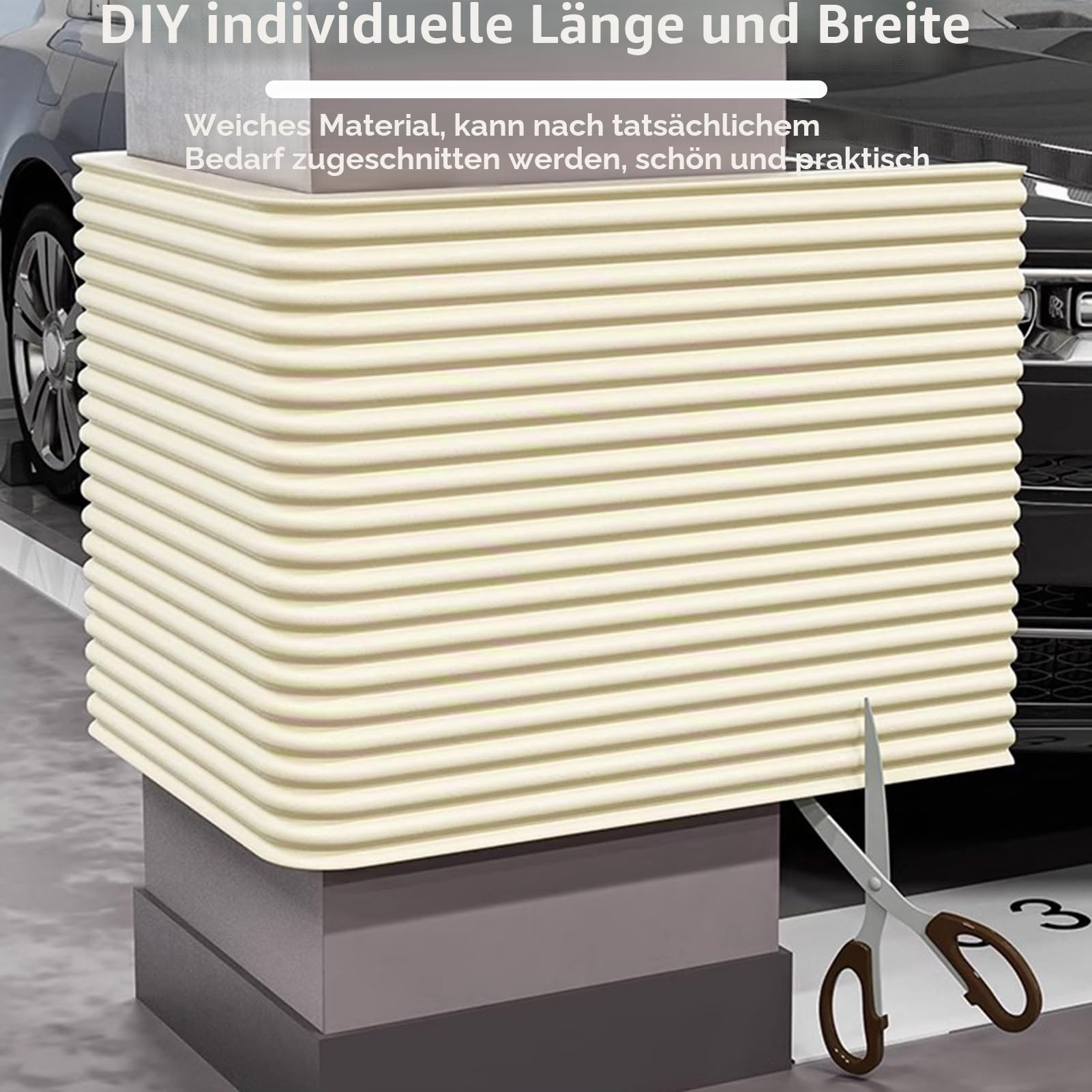 Garagen Wandschutz Garage Selbstklebend, für Auto Türkantenschutz, Garagen-Wandschutz Wandpolsterung, Kantenschutz Garage für Autotüren, Kann Geschnitten Werden Schaumstoff(Braun,500 cm x 20 cm)