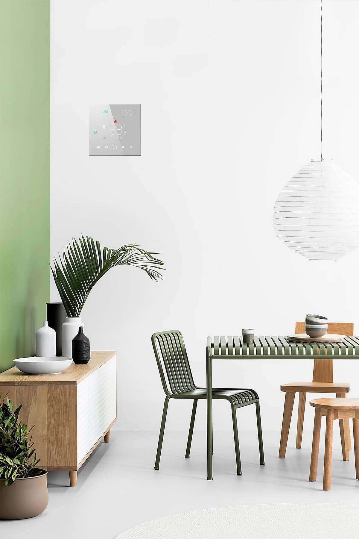 Inteligentny termostat wifi Programowalny termostat wodny Wyświetlacz LCD Współpracuje z Alexa Google Home, Matrycowy wyświetlacz LED chroni oczy, 5A 95~240 V AC