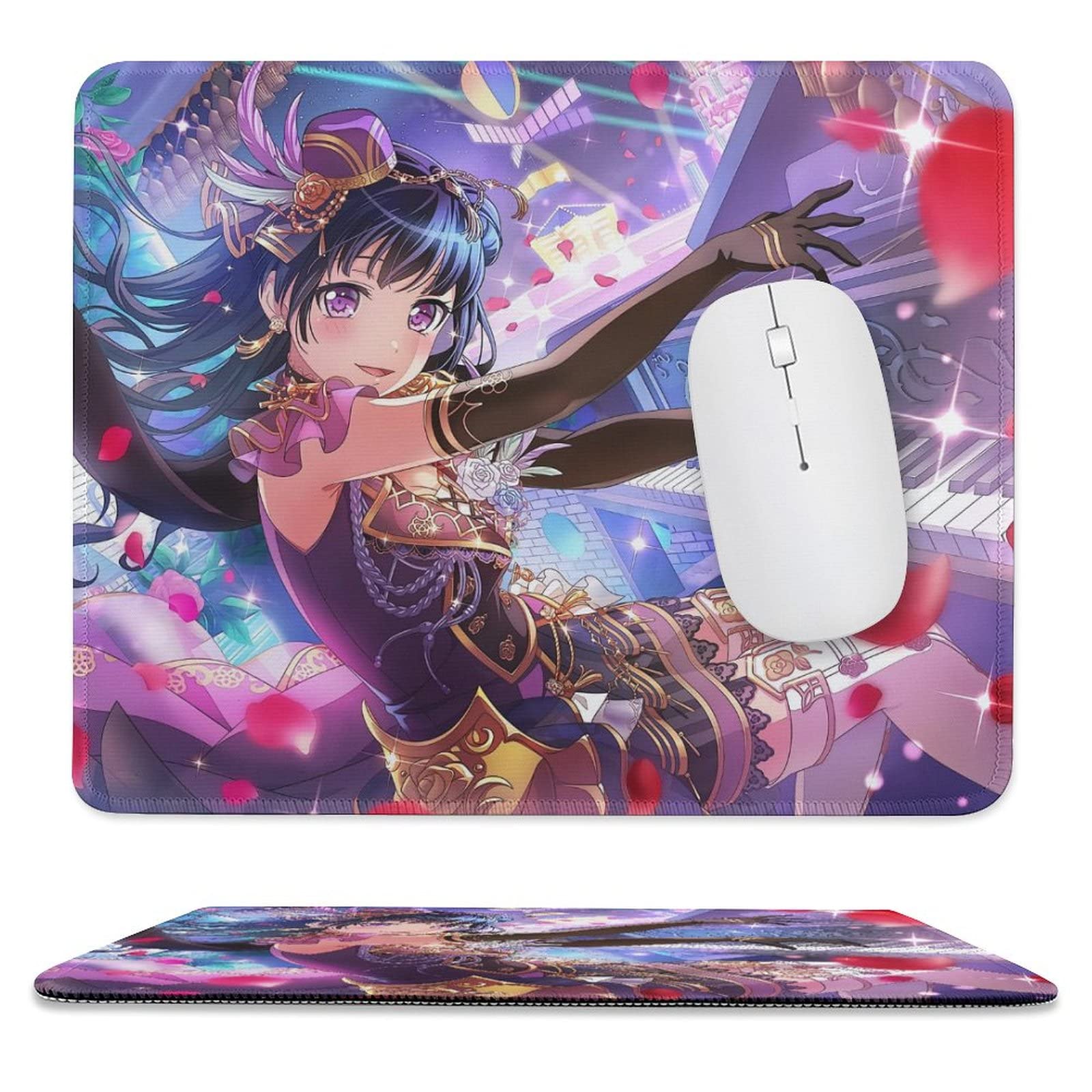 Amazon Bang Dream ガルパ 白金燐子 小型マウスパッド ゲーム オフィス 防水 ゴム 滑り止め 耐久性 持ち運びが簡単 洗える マウスパッド ゲーミング かわいい イラスト 携帯用 おしゃれ キャラ 小型サイズ 小型 薄型 9 8 X11 8 エッジ補強 マウスパッド 通販