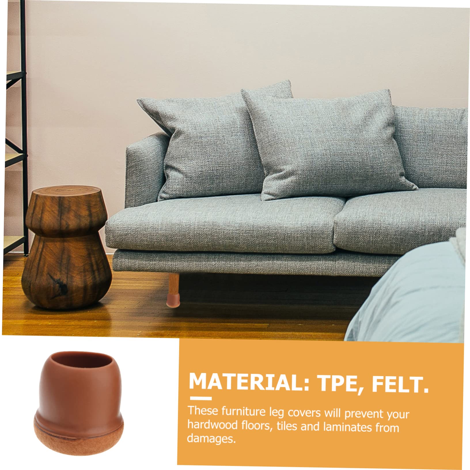 BESTonZON 32piezas Protector De Patas De Mueble De Fieltro De Fundas para Patas De Sillas y Mesas y Resistentes Antideslizantes y Silenciosas para Protección De y Muebles