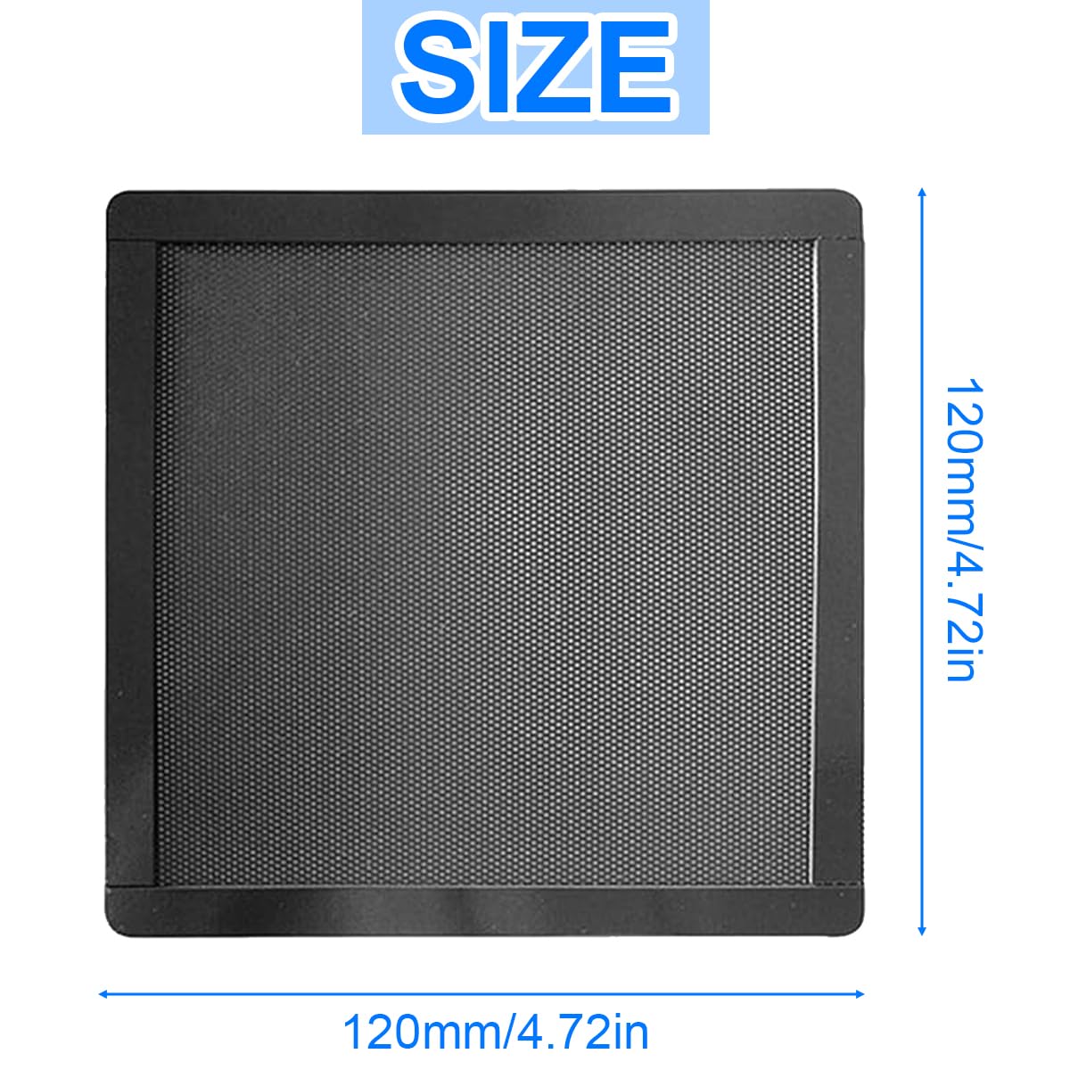 Filtro Antipolvere per Ventola in Rete Telaio Magnetico da 120 mm per Dispositivo di Raffreddamento del Computer, Schermo Filtro di Raffreddamento, Confezione da 6