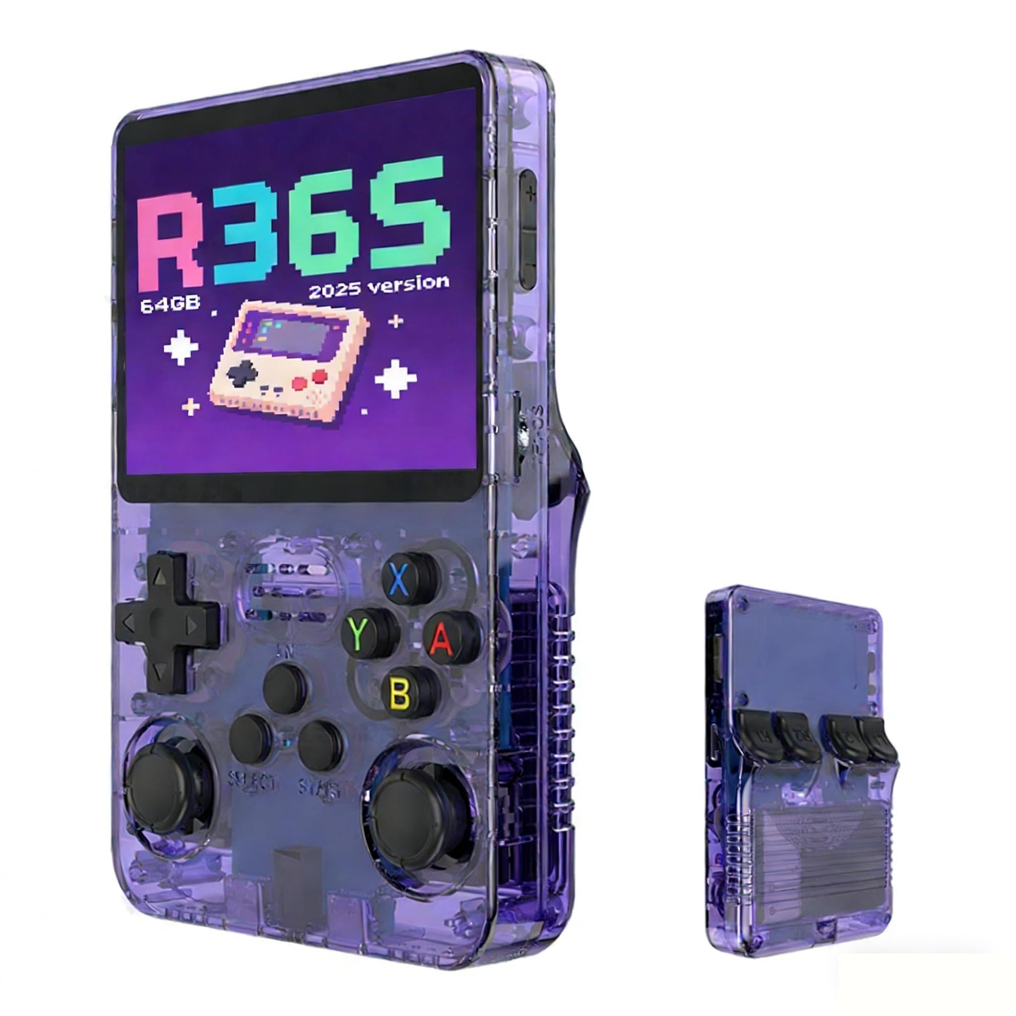 Consola Retro R36S 64GB Morada | Pantalla IPS De 3.5