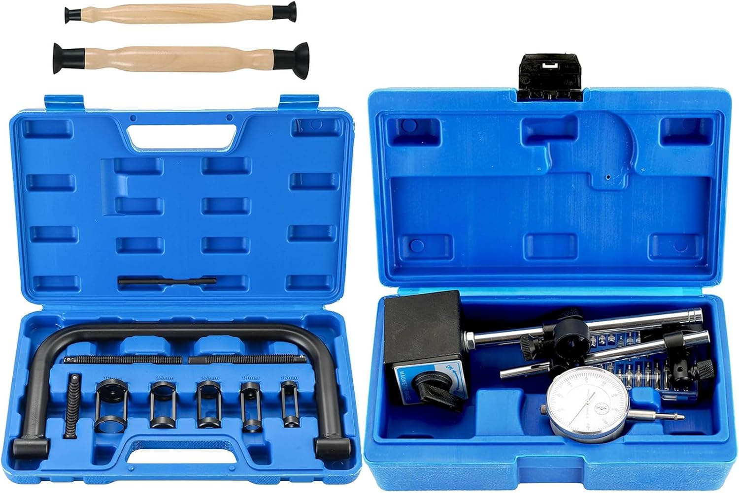 DASBET Valve Spring Compressor & Valve Lapper Set & 110Lbs Magnetic Base with Fine Adjustment
