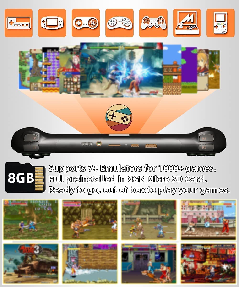 CHROX Console di Gioco Portatile NES, Console per Videogiochi Portatili retrò da 5 Pollici Batteria Ricaricabile Incorporata, Regalo di Natale per Bambini