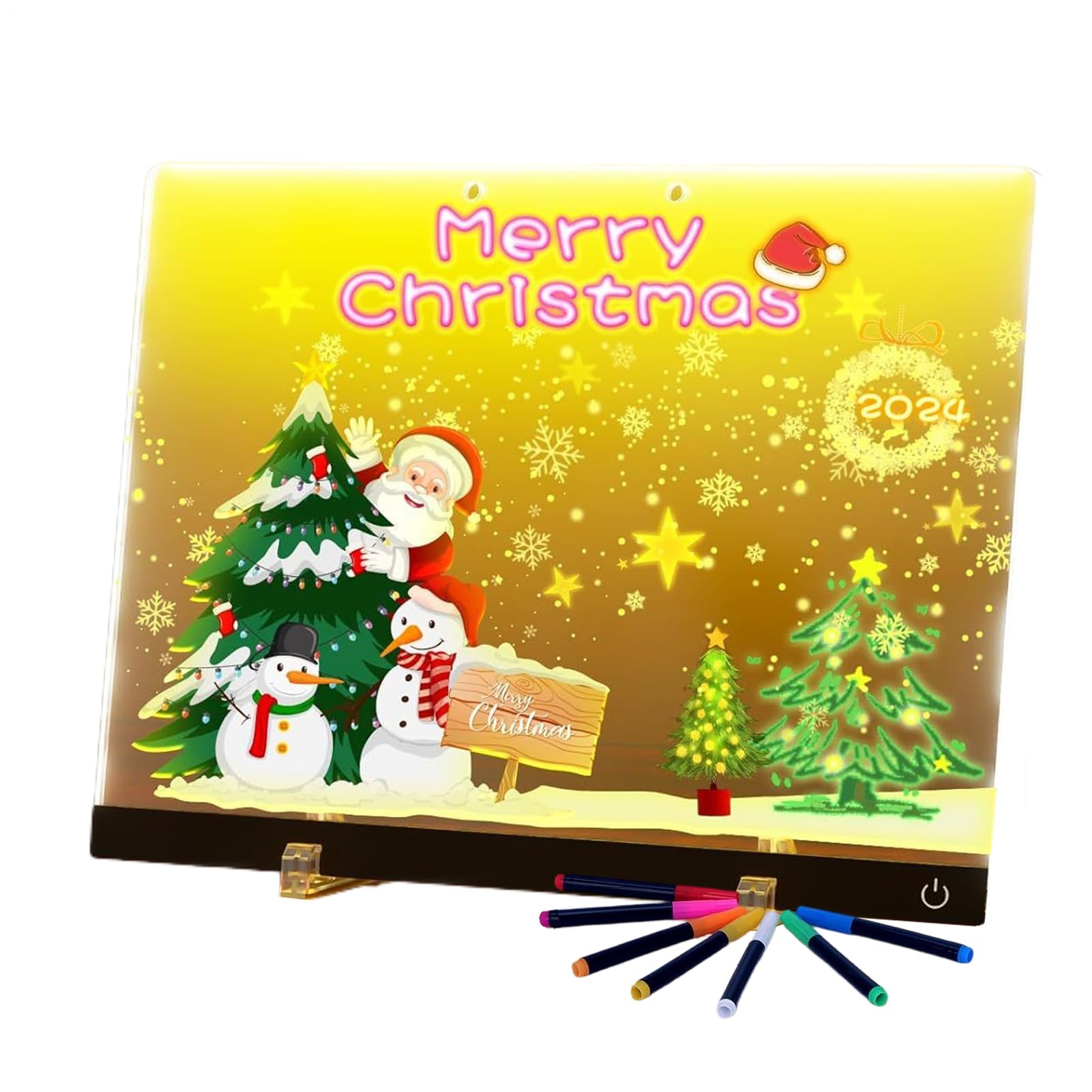 Tableau d'affichage LED multicolore avec écritures effaçables lumineuses - 8